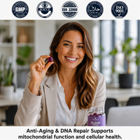 Gummies de Nicotinamide Riboside Liposomal de Haute Pureté et Malate d'Hydrogène – Complément Alimentaire Certifié ISO, Naturel, Anti-Âge Cellulaire