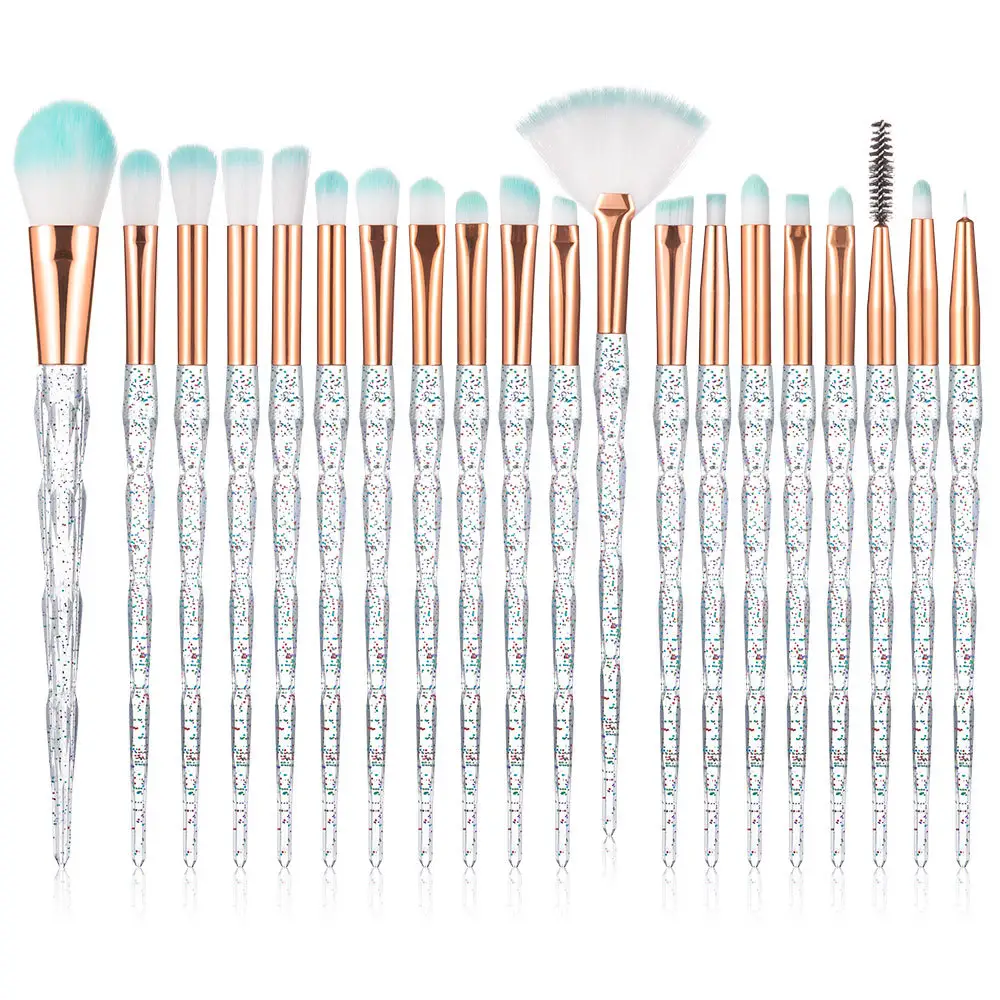 Профессиональный красочный уникальный дизайн набор кистей для макияжа и пудры с ромбовидным камнем, персонализированный 20 шт./компл.