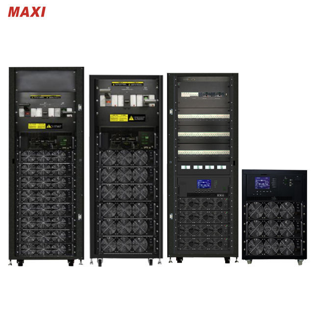 MAXI MX30kw 380vac/400vac 3 Phase Input/Output 30kW 90kVA-180kVA 18000Wh Online Modular UPS for IDC & Industrial Use