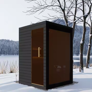 ห้องซาวน่าแบบดั้งเดิมสุดหรูสำหรับ 2-4 คน ห้องซาวน่าไม้เนื้อแข็งภายในอาคาร พร้อมเตาซาวน่า - Product Image 4