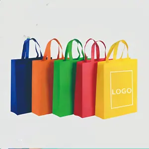 Bolsa de tela de precio competitivo, bolsa de compras no tejida reutilizable, bolsa de compras de ropa no tejida promocional