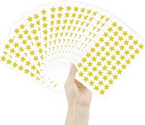 1800 PCS Gold Star <b>Stickers</b>, 30 Sheets Holographic Gold Star <b>Sticker</b> for Kids Reward, Foil Stars <b>Stickers</b> - Product Image 1