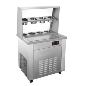 業務用ステンレス製フラットパン スリランカ風フライドアイスクリームロールマシン - Product Image 1