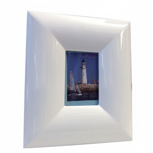 กรอบรูปทรงกลมสีขาว ขนาดสั่งทำ 4x6 A4 กรอบรูปสั่งทำพิเศษ หน้ากรอบทำจากเพล็กซิกลาส ทำจากไม้ แก้ว กระดาษ โลหะ เหล็ก รูปทรงสี่เหลี่ยม - Product Image 2