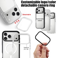Coque de protection intégrale antichoc avec anneau de caméra détachable en PC + Bayer TPU + TPE pour iPhone 18 Pro 17 16, fabriquée par le fabricant d'origine (OEM/ODM)