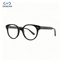 VA4535 Lunettes de vue unisexes vintage en acétate, monture ronde surdimensionnée, monture intégrale rétro, lunettes optiques pour femmes et hommes