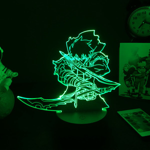 Vente en gros Nouveau <span class=keywords><strong>Solo</strong></span> Nivellement Sung Jin Woo <span class=keywords><strong>Manga</strong></span> DIY 3D LED Lampe de poche Acrylique Anime Veilleuse - Product Image 2