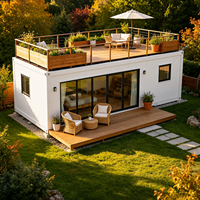 Maison conteneur de luxe préfabriquée et mobile, design moderne, garantie 5 ans, panneaux sandwich, utilisation hôtelière, résistante au vent et à l'eau, pour extérieur