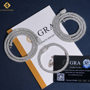 Precio al por mayor: Cadena y pulsera cubanas de moissanita de 5 mm para hombre, estilo hip hop, con diamantes VVS, pulsera cubana de plata 925. - Product Image 4