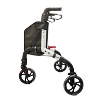 Déambulateur à trois roues pour l'extérieur, avec fonction chariot de courses, pratique