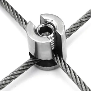 Cable Railing Fittings Heavy Duty SUS304 316 Stainless Steel Wire Rope Clamp Round Clip Rigging Cable Clip Stopper On Wire Rope