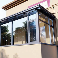 Pavillon de jardin moderne sur mesure pour l'extérieur, tente de réception, serre en aluminium et verre pour villa avec toit en verre trempé