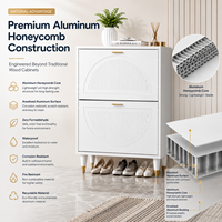 Meuble à chaussures en aluminium alvéolé OEM, étanche, sans formaldéhyde, moderne, pour la maison et l'hôtel