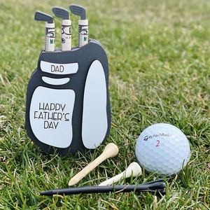 Cadeau pour la fête des pères, boîte à monnaie en bois en forme de balle de golf, porte-argent en bois pour papa - Product Image 1