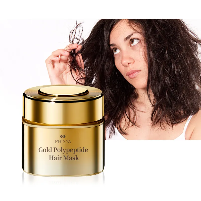 Private Label Bio-Haar kutikula Reparatur und langlebige tiefe Keratin Gold Polypeptid Haar behandlungs maske