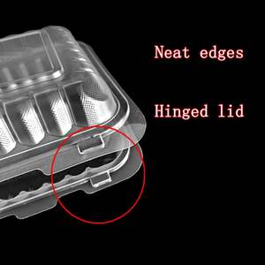 Оптовая продажа одноразовая посуда 8x8 дюймов 3 отделения квадратный черный многоразовый навесной контейнер для еды - Product Image 2