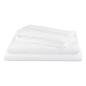 Draps de lit gris avec poches profondes, 4 pièces, drap-housse, ensemble de literie 100% Polyester, vente en gros