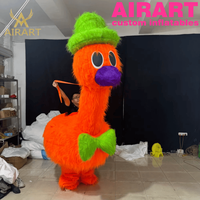 Marionnette gonflable en peluche de canard, personnage de canard gonflable rose personnalisé pour défilé de rue, spectacle, décoration d'événement