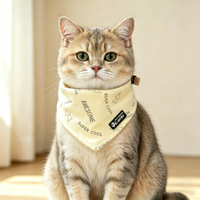 Collier bandana simple pour chien et chat, avec boucle, couleur unie, écharpe triangulaire réglable, accessoires pour animaux de compagnie à usage quotidien, logo personnalisé disponible