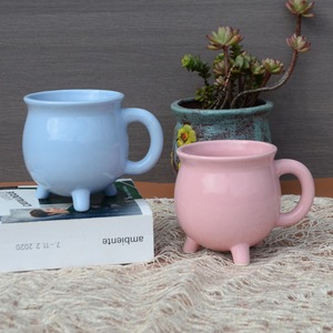 GZYSL Factory custom drink tea coffee cup Giftware witches brew tazza in ceramica nera bianco rosa blu <span class=keywords><strong>strega</strong></span> calderone tazza smerigliata - Product Image 6