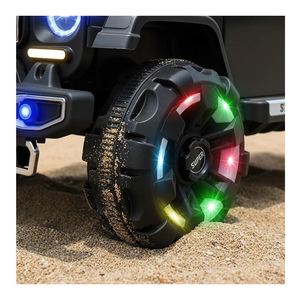 รถยนต์ของเล่นเด็กไฟฟ้า 4 มอเตอร์ 390 ขับเคลื่อนด้วยไฟฟ้าคู่ แบตเตอรี่ 12V7Ah ไฟไหลสวยงาม ห้องโดยสารขนาดใหญ่ เครื่องเล่น MP3 ทนทาน ปลอดภัย - Product Image 4