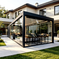 Pergola autoportante extérieure en alliage d'aluminium, écologique et durable, design moderne, résistante aux intempéries, pour jardinage, fabrication OEM&ODM sur mesure