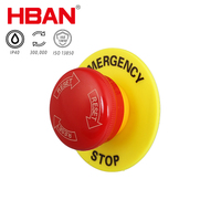 Interrupteurs de sécurité pour ascenseurs HBAN, bouton d'arrêt d'urgence, protection du bouton d'arrêt d'urgence, interrupteur d'arrêt d'urgence 16 mm NC avec connecteur
