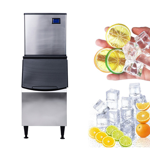 High Performance Commercial Block Ice Machine 204kg/24h Automatic Snow Cone Maker Air/Water Cooling Compressor Core Components