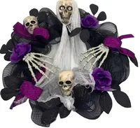 OEM di Plastica Coperta Sfera di Halloween Corona decorazioni Divertenti Spoof Zucca con Occhio