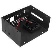 Casing Pendingin Logam GGDX Orange Pi 5 Plus dengan Kipas, Pelindung Kartu Jaringan, dan Antena Eksternal