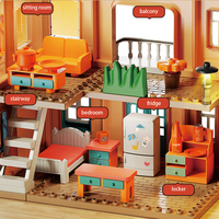 Feelo 1801 grand bloc de construction Villa bricolage maison de poupée grand bloc en plastique briques jouet pour enfants bricolage assemblé cadeau éducatif