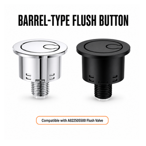 Botón de descarga de <span class=keywords><strong>inodoro</strong></span> tipo barril JIELIN T2240 compatible con válvula A822505500, botón de repuesto roscado, cromo negro moderno - Product Image 1