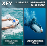 XFY Scooter sous-marin électrique étanche IP68 6000W, planche à jet double usage, propulseur sous-marin, scooter aquatique pour flotte de location