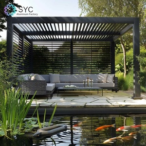 Waterproof Electric Louvered <strong>Pergola</strong> Roof Factory Gazebo Garden Bioclimatic Eco-Friendly Nature Outdoor Aluminium <strong>Pergola</strong> - Product Image 2