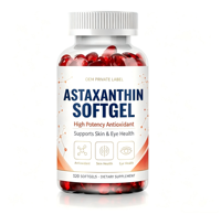 Astaxanthin Softgels Antioksidan Alami Tinggi, Suplemen Makanan Mendukung Kesehatan Kulit & Mata Sehari-hari 120 Kapsul OEM Label Pribadi