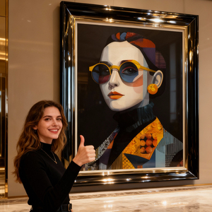 Pittura decorativa su misura di vetro della ragazza del <span class=keywords><strong>mare</strong></span> moderna arte della parete di stampa per soggiorno camera da letto corridoio <span class=keywords><strong>arredamento</strong></span> per la casa all'ingrosso - Product Image 5