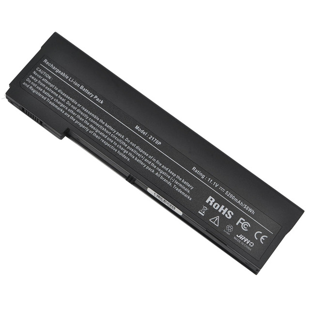 The Newest Black Laptop Battery of 11.1V 5200mAH for H P EliteBook 2170p Series