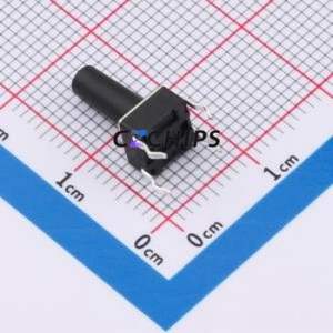 TS013-CBW1EH12.0 Tactile Switch Through hole-4P,6x6mm Switch Single Pole Single Throw Round Button 1.8N Through Hole - Product Image 2