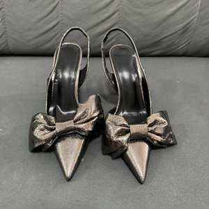 Nuovo stile Chaussures Escarpins a punta chiusa quadrata pump <span class=keywords><strong>scarpe</strong></span> classiche 2023 da donna tacchi con fiocco - Product Image 3