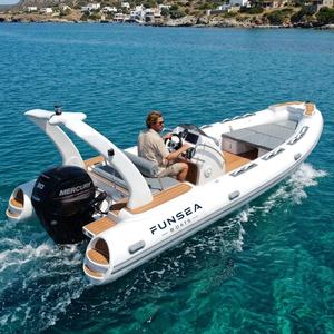 Bateau semi-rigide de luxe en Hypalon PVC de 5,8 m, coque en GRP, console centrale, yacht gonflable rigide, bateau d'accompagnement haut de gamme, croiseur côtier premium - Product Image 4