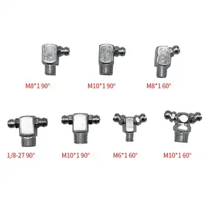 M6-10 스퀘어 그리스 젖꼭지 그리스 총 더블 헤드, 단일 헤드, 철 아연 도금