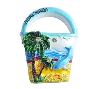 Imán de Resina 3D Personalizado con Logotipo, Recuerdo de Playa Tropical con Delfín, Imán de Resina <span class=keywords><strong>para</strong></span> Refrigerador con Decoración de Cristal - Product Image 2