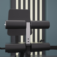 Machine de gymnastique multi-stations commerciale Glute Ham Developer Leg Press Hack Squat en métal durable avec repose-pieds
