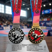 Médaille de trophée carrée en émail souple à relief profond, médaille de récompense personnalisée en métal doré avec ruban pour les championnats sportifs d'arts martiaux