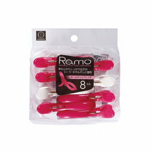 RAMO 8 pezzi Pink/White Pole Catch clip per bucato eleganti spille per organizzare il tuo abbigliamento - Product Image 1