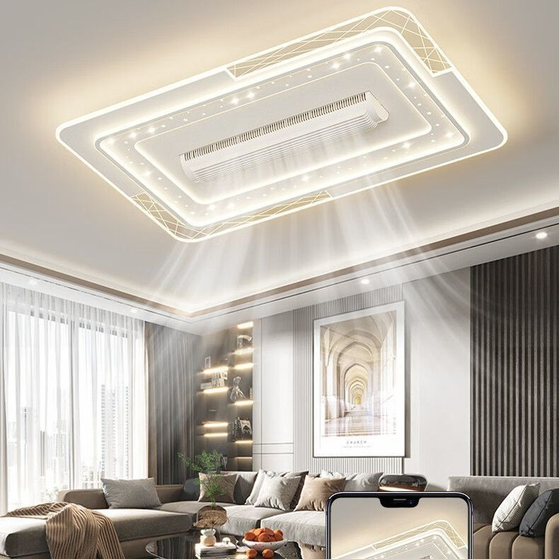 Modern Led Ceiling Fan for Livingroom Bladeless Ceiling Fan Light for Home Remote Control Fan Lamp for Indoor Ceiling Fan Light