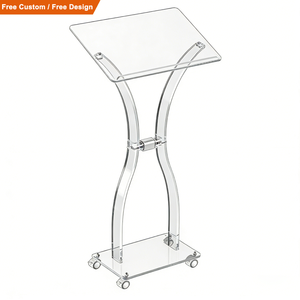 Exhibidor de Acrílico Personalizado, Estante Vertical de Plexiglás Transparente, Púlpito para Iglesias, Bodas y Aulas - Product Image 1