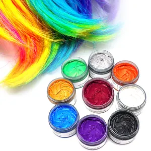 Private Label Professional Natural Hair Dye Colors Cream Party Cosplay Men Women Organic Temporary Hair Color Wax Cream
