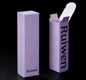 Custom Recyclable Cosmetic Packaging Soft <b>Box</b> <b>White</b> Paper Hot Stamping for Lipstick Bottle Premium Eco-Friendly Packaging - Product Image 1