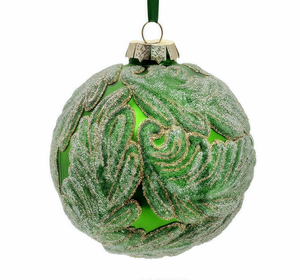 Ornement élégant et opulent en or <span class=keywords><strong>champagne</strong></span>, orné de perles et de cristaux irisés, pour un glamour de vacances ultime - Product Image 4